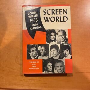 Vintage 1973 Screen World Film Annual Hardcover Book retro movie cinema